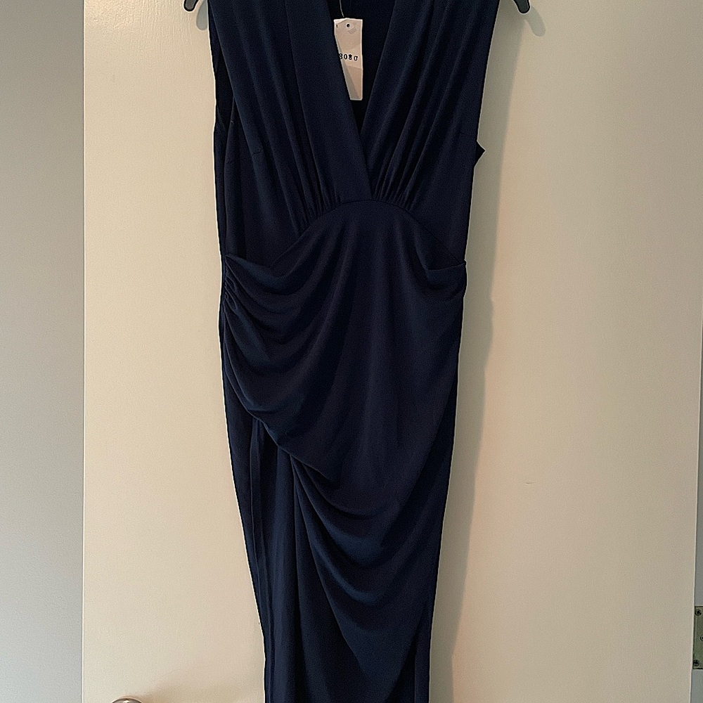 Queen Bee Maternity London Fitted Navy Dress size 14